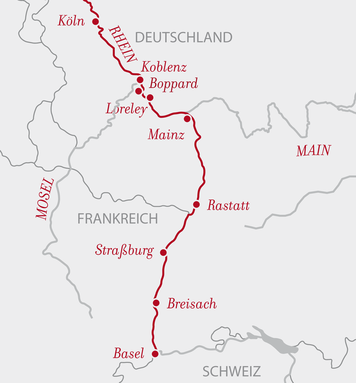AROSA Southern Rhine map